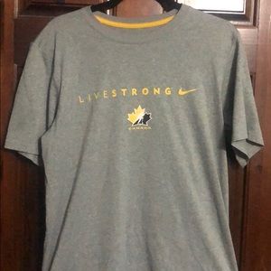 Nike Dry Fit Canada Hockey Livestrong tshirt